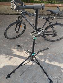 mtb bici rockrider 5.2 + supporto manutenz +access