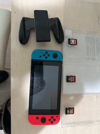 Nintendo switch con 3 giochi