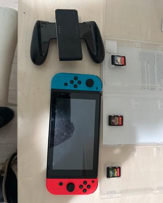 Nintendo switch con 3 giochi