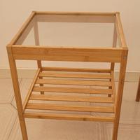 Tavolini in bambu e vetro