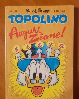 Topolino libretto Disney n.1671 6 Dicembre 1987