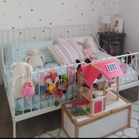 2 lettini Ikea Minnen + materassi allungabile