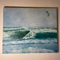 Quadro olio su tela kitesurf