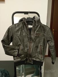 giubbino di pelle nero bimbo 