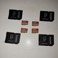 4 MicroSD SanDisk Extreme + adattatori SD