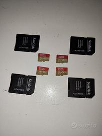 4 MicroSD SanDisk Extreme + adattatori SD