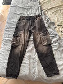 Jeans Cargo B.ANGEL OVS Baggy Grigi Acid Wash Y2K