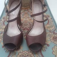 scarpe donna in vera pelle tacco 12