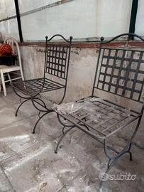 Sedie in ferro battuto