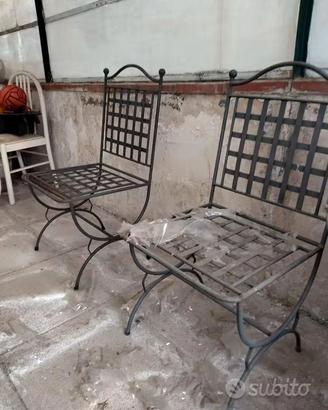 Sedie in ferro battuto