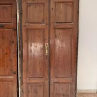 Porte vintage Pitch Pine - doppia anta con telaio