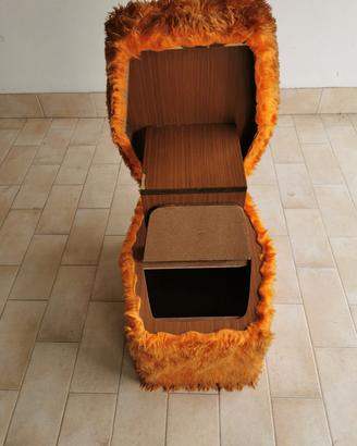 pouf multifunzionale vintage