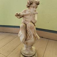 Statua da giardino in cemento bianco