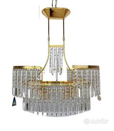 Lampadario 12 luci oro zecchino