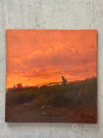 Dipinto olio su tela Giovanni Pisano 1875-1964