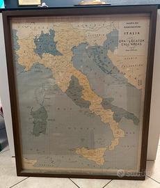 Cartina geografica mappa  vintage radioamatori