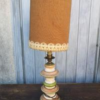 Lampada in ceramica con paralume