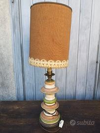 Lampada in ceramica con paralume