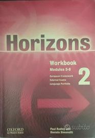 Due libri di inglese teoria e esercizi Horizon 2