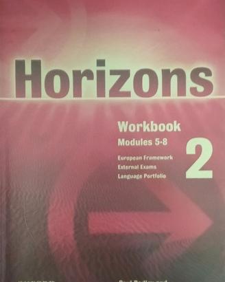 Due libri di inglese teoria e esercizi Horizon 2