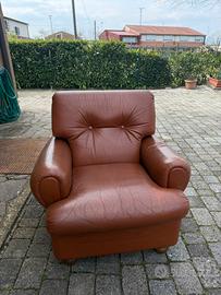 Poltrona in pelle