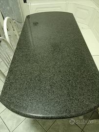 tavolo in marmo granito nero + panca angolo