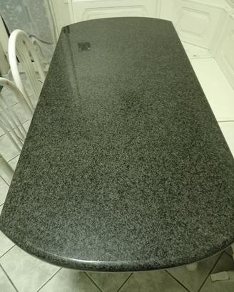tavolo in marmo granito nero + panca angolo