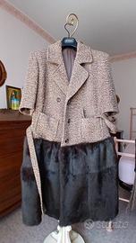 Cappotto e gonna lungo con pelliccia