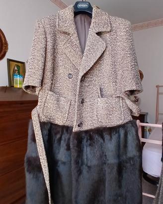 Cappotto e gonna lungo con pelliccia