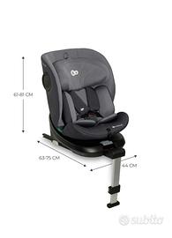 Seggiolino kinderkraft i-360 i-size grigio