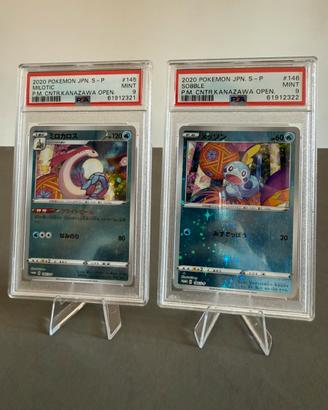 Coppia carte Pokemon PSA Milotic Sobble Kanazawa