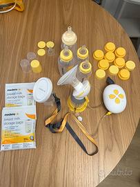 Tiralatte elettrico solo MEDELA + biberon buste
