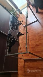 Scrivania con piano in vetro 130x60