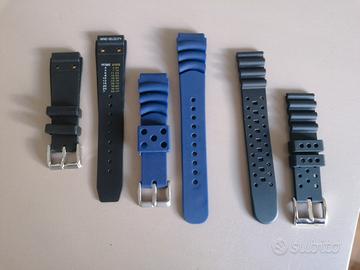 3 cinturini caucciù per Orologi Diver da 20mm