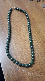 collana di Giada verde anni 70 vintage 