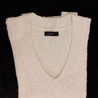 Gilet ricamato da donna, bianco panna - Taglia L