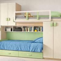 Letto a castello con armadi (a ponte)