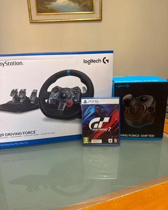 Logitech G29+Cambio+GranTurismo7 PS5-Pari al nuovo