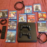 PS4 slim 1 TB, 2 controller, base di ricarica