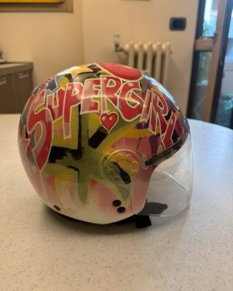 Casco moto bambina