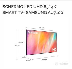 SCHERMO LED UHD 65” 4K Smart TV- SAMSUNG AU7100