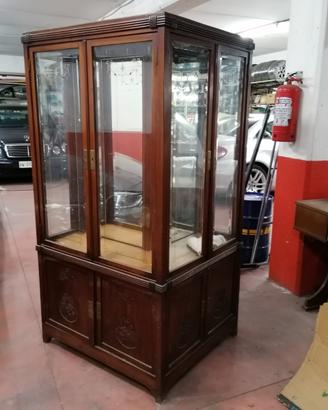 Vetrinetta vintage da angolo o da pilastro