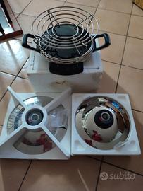 piastra elettrica e coperchio a pressione 