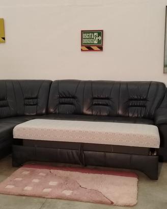 DIVANO LETTO ad angolo in vera pelle ! CONSEGNA