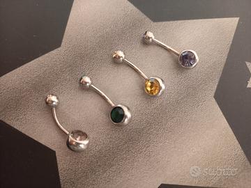 Set 4 piercing ombelico nuovi