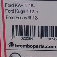 Freni anteriori x Ford  kuga II -KA II-Focus III