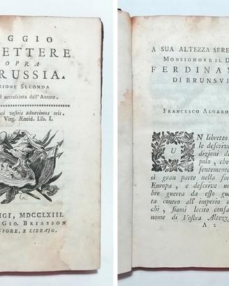 SAGGIO DI LETTERE SOPRA LA RUSSIA - ALGAROTTI 1763