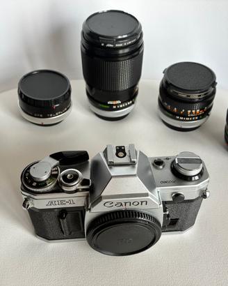 Corredo fotografico Canon AE-1 completo