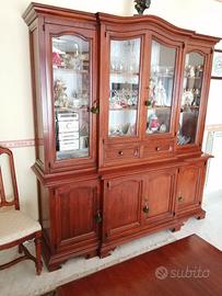 Mobile credenza legno con vetrina - Camera pranzo