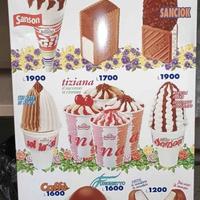 Tabella gelati in lire anno 1997